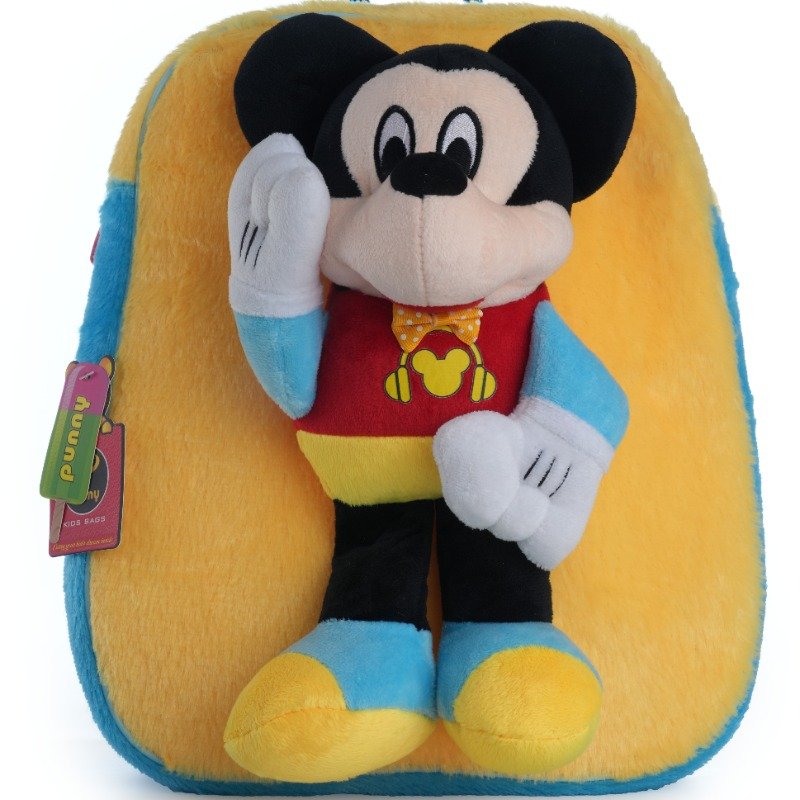 Punny Mickey Plush Backpack for Kids – Soft Cute Cartoon School & Picnic Bag for Toddlers